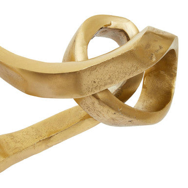 Orsina Prato Gold Abstract Knot Sculpture – Modern Metal Home Decor