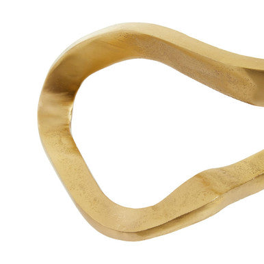 Orsina Prato Gold Abstract Knot Sculpture – Modern Metal Home Decor