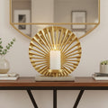 Orsina Dion Large Two-Toned Silver and Gold Metallic Candle Holder