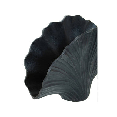 Orsina Danna Small Grey Ginkgo Leaf Decorative Sculptural Vase