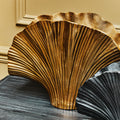 Orsina Danna Large Gold Ginkgo Leaf Vase – Sculptural Metallic Decor