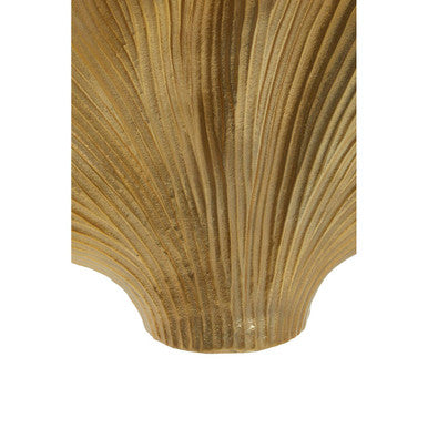 Orsina Danna Large Gold Ginkgo Leaf Vase – Sculptural Metallic Decor