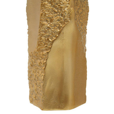 Orsina Dante Small Gold Textured Vase – Asymmetric Metallic Decor