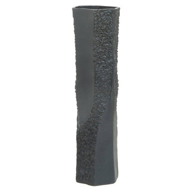 Orsina Dante Large Grey Textured Vase – Sculptural Contemporary Decor
