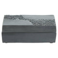 Orsina Dante Grey Textured Aluminium Trinket Box – Vintage Jewellery Case
