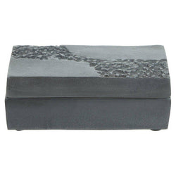 Orsina Dante Grey Textured Aluminium Trinket Box – Vintage Jewellery Case