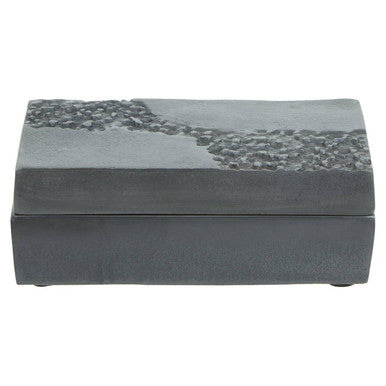 Orsina Dante Grey Textured Aluminium Trinket Box – Vintage Jewellery Case