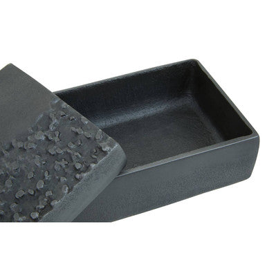 Orsina Dante Grey Textured Aluminium Trinket Box – Vintage Jewellery Case