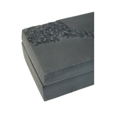 Orsina Dante Grey Textured Aluminium Trinket Box – Vintage Jewellery Case