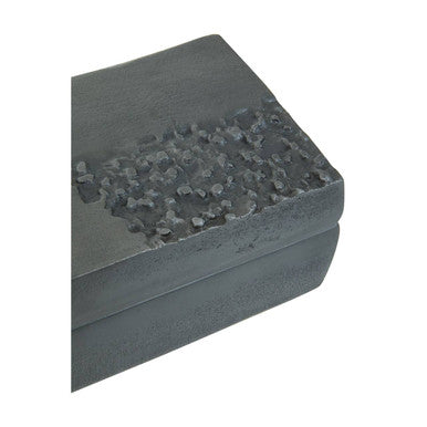 Orsina Dante Grey Textured Aluminium Trinket Box – Vintage Jewellery Case