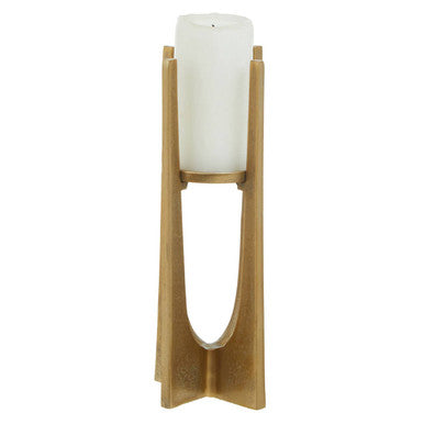 Orsina Dante Gold Candle Holder – Small Distressed Aluminium Decor