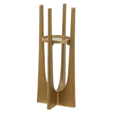 Orsina Dante Gold Candle Holder – Small Distressed Aluminium Decor