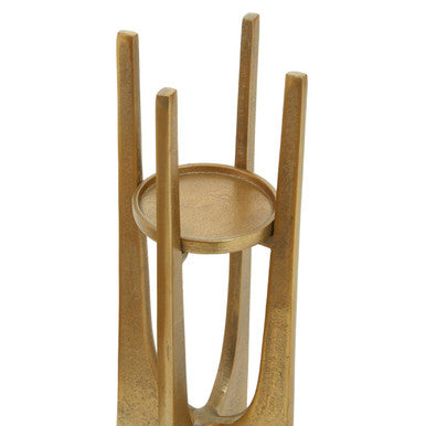 Orsina Dante Gold Candle Holder – Small Distressed Aluminium Decor