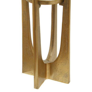 Orsina Dante Gold Candle Holder – Small Distressed Aluminium Decor