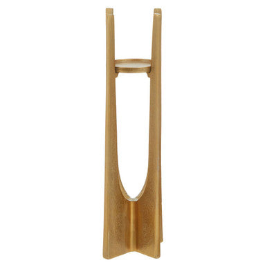 Orsina Dante Large Gold Aluminium Pillar Candle Holder – 80cm