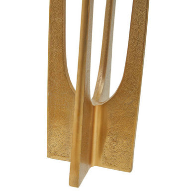 Orsina Dante Large Gold Aluminium Pillar Candle Holder – 80cm