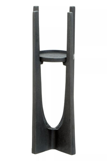 Orsina Dante Small Aluminium Candle Holder – Washed Grey Finish