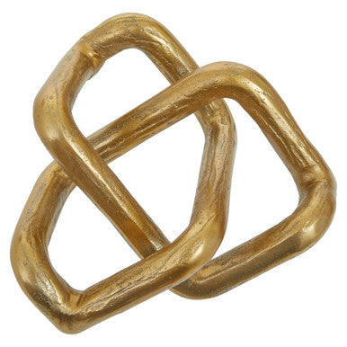 Orsina Gold Rough Sculpture – Interlinked Aluminium Modern Decor