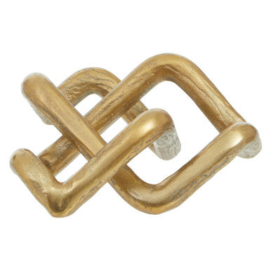 Orsina Gold Rough Sculpture – Interlinked Aluminium Modern Decor