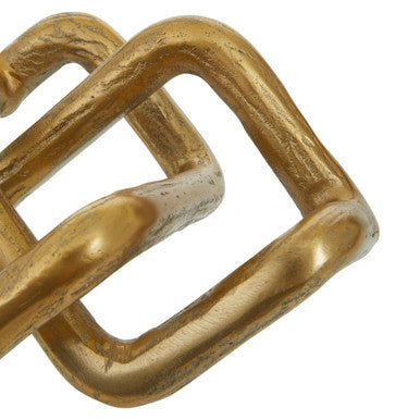 Orsina Gold Rough Sculpture – Interlinked Aluminium Modern Decor