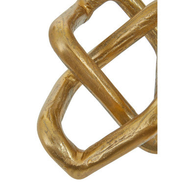 Orsina Gold Rough Sculpture – Interlinked Aluminium Modern Decor