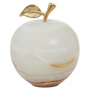Orsina Oleena Onyx Decorative Apple with Gold Stem – Luxury Home Decor