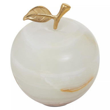 Orsina Oleena Onyx Decorative Apple with Gold Stem – Luxury Home Decor