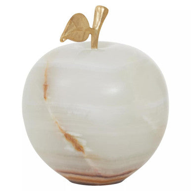 Orsina Oleena Onyx Decorative Apple with Gold Stem – Luxury Home Decor
