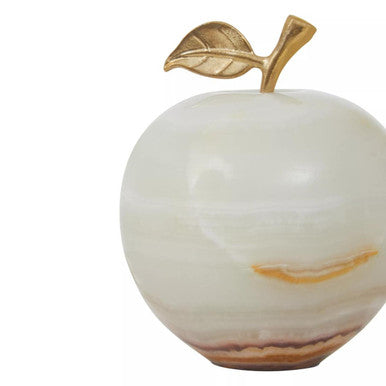 Orsina Oleena Onyx Decorative Apple with Gold Stem – Luxury Home Decor