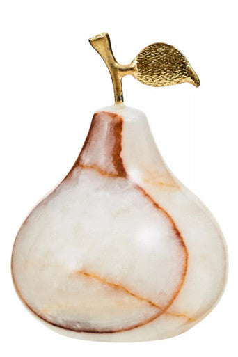 Orsina Oleena Onyx Decorative Pear – Sculptural Stone Home Ornament