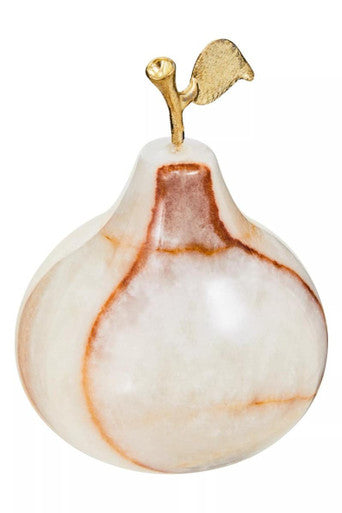 Orsina Oleena Onyx Decorative Pear – Sculptural Stone Home Ornament