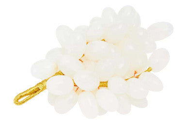 Orsina Oleena White Onyx Decorative Grapes with Gold-Tone Stem