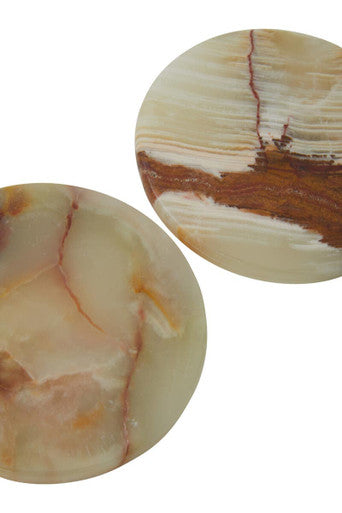 Orsina Oleena Onyx Coasters – Set of 4 Natural Stone Table Protectors