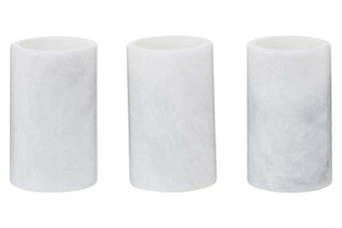 Orsina Salmo White Marble Tealight Holders – Set of 3 Candle Holders