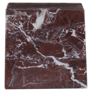 Orsina Salmo Marble Cube Ornament – Modern Geometric Stone Sculpture