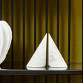 Orsina Salmo White Marble Bookends – Set of 2 Polished Stone Organizers