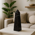 Orsina Salmo Small Black Marble Obelisk – Sculptural Home Decor Accent