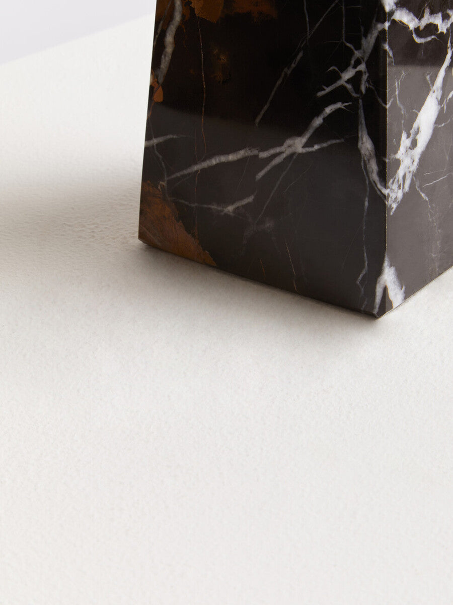 Orsina Salmo Large Black Marble Obelisk | Luxury Geometric Decor