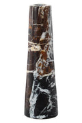 Orsina Salmo Black Marble Tapered Vase – Polished Stone Decor