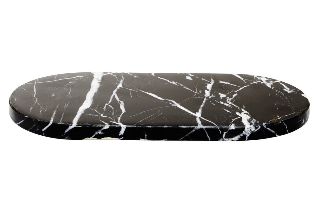Orsina Salmo Oval Black Marble Chopping and Serving Board