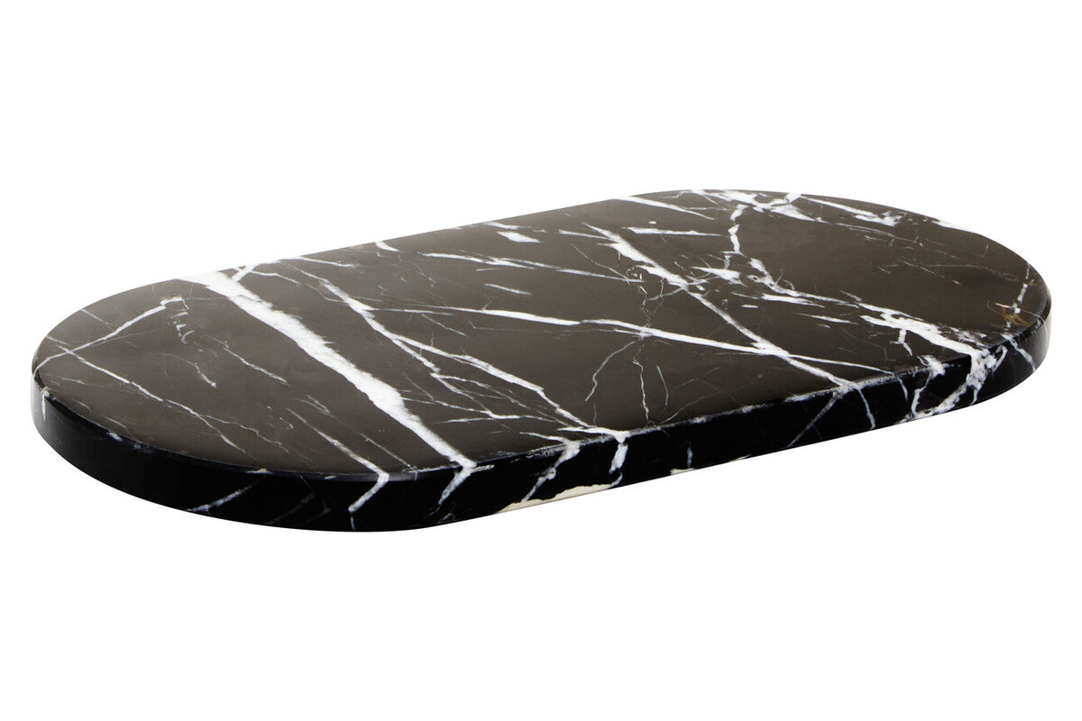 Orsina Salmo Oval Black Marble Chopping and Serving Board