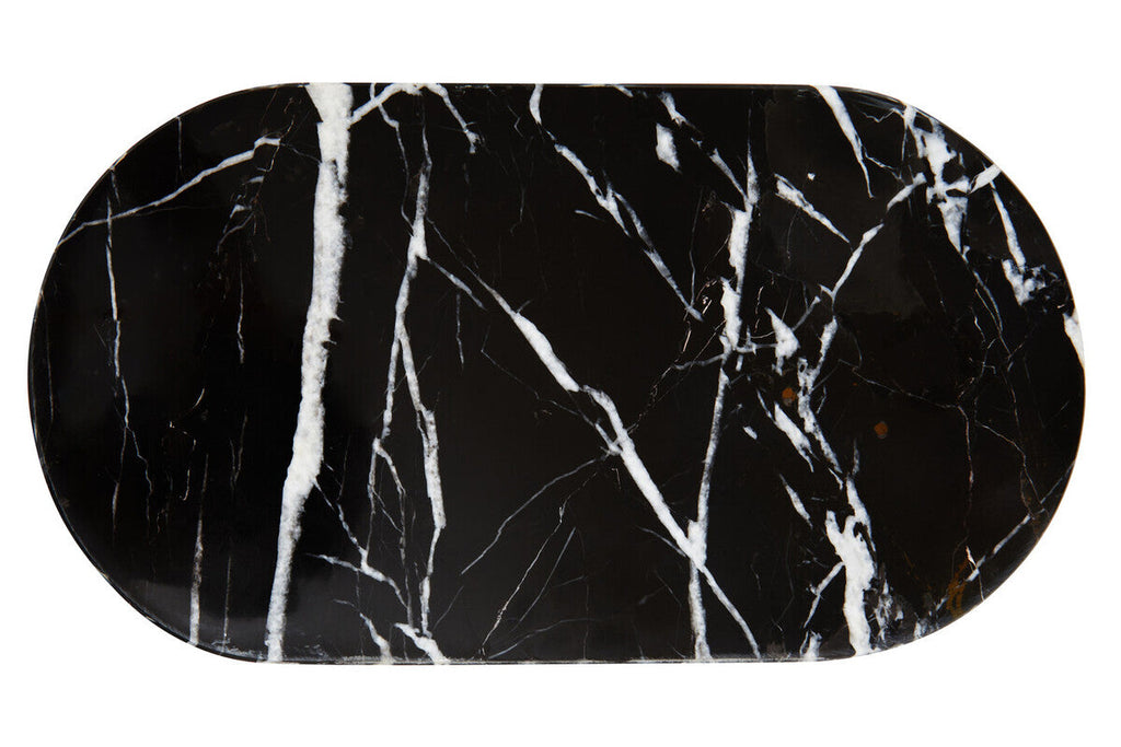 Orsina Salmo Oval Black Marble Chopping and Serving Board