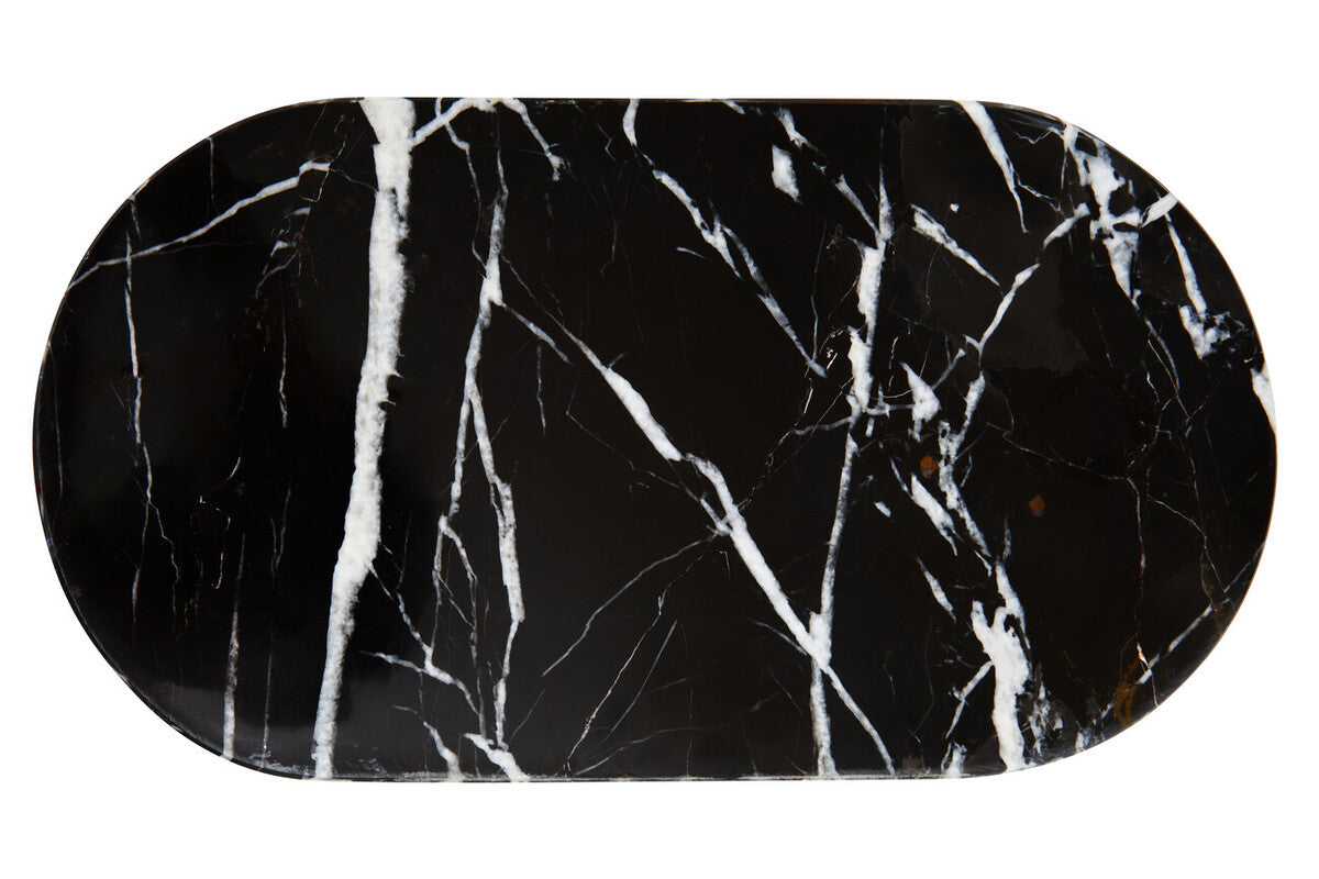 Orsina Salmo Oval Black Marble Chopping and Serving Board