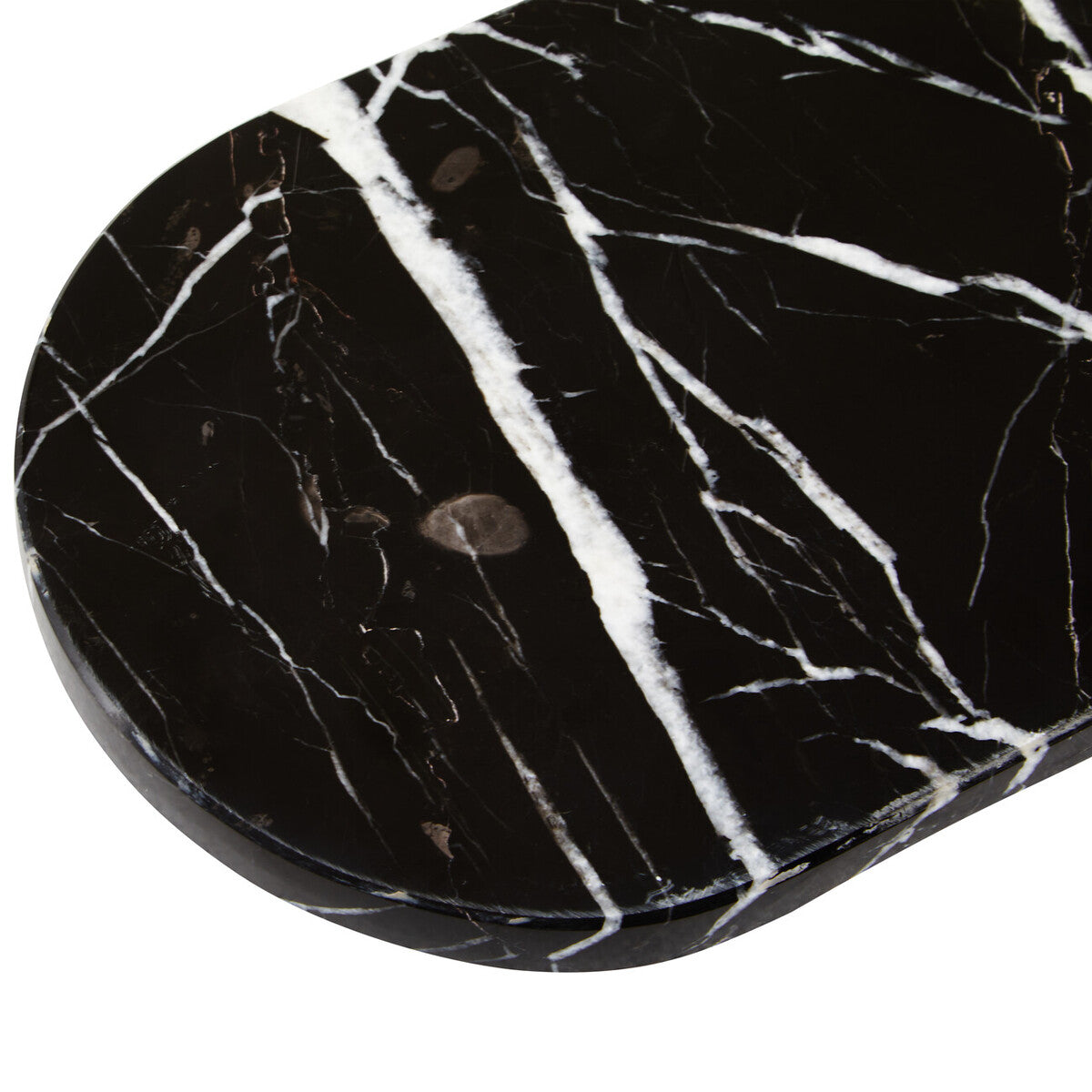 Orsina Salmo Oval Black Marble Chopping and Serving Board