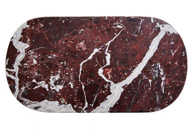 Orsina Salmo Red Marble Serving Board – Oval Stone Charcuterie Platter