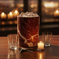 Orsina Salmo Red Marble Ice Bucket – Luxury Stone Barware Accessory