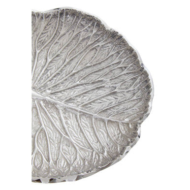 Orsina Salma Silver Lotus Leaf Decorative Plate | Small Trinket Dish