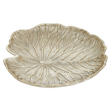 Orsina Salma Small Gold Lotus Leaf Plate – Aluminium Trinket Dish