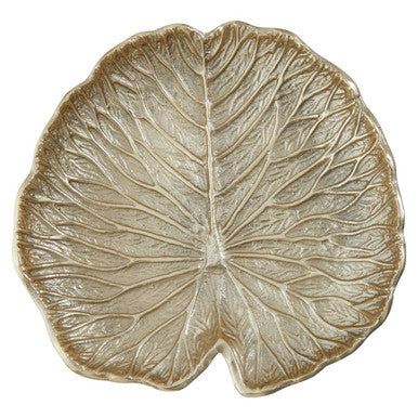 Orsina Salma Small Gold Lotus Leaf Plate – Aluminium Trinket Dish