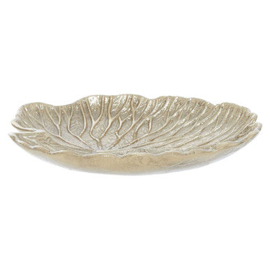 Orsina Salma Small Gold Lotus Leaf Plate – Aluminium Trinket Dish
